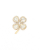 Chanel Crystal Gold Clover Brooch