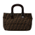Fendi B Fendi Brown Canvas Fabric Small Zucca Twins Tote Italy
