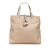 Burberry B Burberry Brown Beige Calf Leather House Check Trimmed Grainy skin Horn Toggle Tote Italy