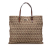 Fendi B Fendi Brown Beige Canvas Fabric Zucchino Tote Italy
