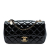Chanel B Chanel Black Patent Leather Leather Paris Salzburg Medium Patent Goatskin CC Eyelet Flap Italy
