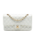 Chanel B Chanel White Ivory Caviar Leather Leather Medium Classic Caviar Double Flap France
