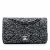 Chanel Classic Double Flap Medium Tweed Shoulder Bag Black
