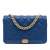 Chanel Boy Caviar Leather Quilted Wallet on Chain Crossbody Blue