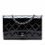 Chanel WOC Patent Leather Quilted Flap Crossbody Black