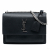 Saint Laurent Sunset Grained Calfskin Leather Flap Crossbody Black