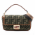 Fendi Zucca Medium Canvas Baguette Handbag Green