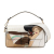 Fendi B Fendi White Coated Canvas Fabric Zucca Graphic Print Bikini Girls Baguette Satchel Italy