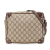 Gucci B Gucci Brown Beige Coated Canvas Fabric GG Supreme Soft Trunk Crossbody Italy