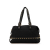 Fendi B Fendi Black Canvas Fabric Selleria Studded Shoulder Bag Italy