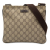 Gucci AB Gucci Brown Beige Coated Canvas Fabric GG Supreme Crossbody Italy