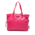 Prada B Prada Pink Hot Pink Nylon Fabric Saffiano Trimmed Tessuto Open Convertible Tote Italy