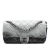 Chanel B Chanel Gray PVC Plastic Small CC Quilted Vinyl Melrose Degrade Flap Italy