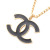 Chanel B Chanel Black with Gold Enamel Other CC and Gold Plated Pendant Necklace France