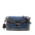Prada AB Prada Blue Denim Denim Fabric Studded Sound Lock Crossbody Italy