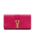 Saint Laurent B Saint Laurent Pink Hot Pink Calf Leather Chyc Ligne Clutch Italy