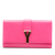 Saint Laurent B Saint Laurent Pink Calf Leather Chyc Ligne Clutch Italy