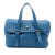 Bottega Veneta B Bottega Veneta Blue Nappa Leather Leather Nappa Intrecciato Flap Satchel Italy