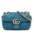 Gucci B Gucci Blue Denim Denim Fabric Small GG Marmont Matelasse Pearly Shoulder Bag Italy