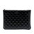 Chanel AB Chanel Black Patent Leather Leather Medium Quilted Patent Double Stitch O Case Clutch Italy