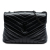 Saint Laurent B Saint Laurent Black Calf Leather Medium Matelasse Monogram Monochrome Loulou Shoulder Bag Italy