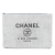 Chanel AB Chanel Gray Light Gray Tweed Fabric Large Deauville O Case Clutch Italy