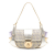 Fendi AB Fendi Gold Coated Canvas Fabric Zucchino and Metallic Leather Compilation Shoulder Bag Italy