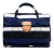 Prada B Prada Blue with Black Canvas Fabric Canapa Pattina Satchel Italy