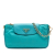 Prada AB Prada Blue Turquoise Nylon Fabric Saffiano Trimmed Tessuto Chain Crossbody Italy
