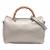 Gucci B Gucci Gold Calf Leather Medium skin Bamboo Shopper Boston Bag Italy