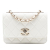 Chanel AB Chanel White Lambskin Leather Leather Mini Quilted Lambskin Trendy CC Wallet On Chain Italy