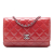 Chanel AB Chanel Red Goatskin Leather Paris Dallas CC Quilted Patent Wallet on Chain Italy