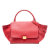 Celine B Celine Red Calf Leather Medium Trapeze Satchel Italy