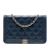 Chanel B Chanel Blue Navy Lambskin Leather Leather Quilted Lambskin Boy Wallet On Chain Italy