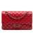 Chanel AB Chanel Red Lambskin Leather Leather Medium Classic Lambskin Double Flap France