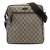 Gucci B Gucci Brown Beige Coated Canvas Fabric GG Supreme Crossbody Italy