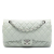 Chanel B Chanel Gray Light Gray Caviar Leather Leather Medium Classic Caviar Double Flap France
