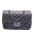 Chanel Purple Goatskin Leather Small Iridescent Rainbow Hardware Double Carry Waist Chain Flap Italy