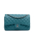 Chanel B Chanel Blue Turquoise Lambskin Leather Leather Jumbo Classic Lambskin Double Flap Italy