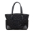 Chanel B Chanel Black Nylon Fabric Paris New York Quilted Tote Italy