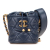 Chanel Blue Mini Quilted Caviar Medallion Charms Drawstring Bucket Bag Italy