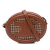 Celine AB Celine Brown Calf Leather Small Houndstooth Canvas and skin Cuir Triomphe Oval Crossbody Italy