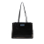 Prada B Prada Black Calf Leather Glace Studded Etiquette Tote Italy