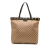 Gucci B Gucci Brown Beige Coated Canvas Fabric GG Crystal Babouska Tote Italy