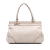 Gucci B Gucci White Ivory Calf Leather Guccissima Mayfair Tote Italy