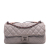Chanel B Chanel Gray Light Gray with Brown Calf Leather Jumbo Iridescent skin In The Mix Flap Italy