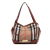 Burberry B Burberry Brown Light Brown Canvas Fabric Small House Check Canterbury Tote Italy