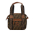 Fendi B Fendi Brown Canvas Fabric Zucca FF Handbag Italy