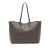 Saint Laurent B Saint Laurent Gray Dark Gray Calf Leather Large East West Shopping Tote Italy