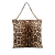 Dolce&Gabbana B Dolce & Gabbana Brown with Black Pony Hair Natural Material Leopard Print Chain Tote Italy